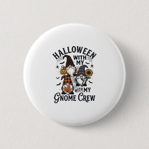 Halloween Gnome Crew Vintage Engraving Shirt_1 2 Inch Round Button