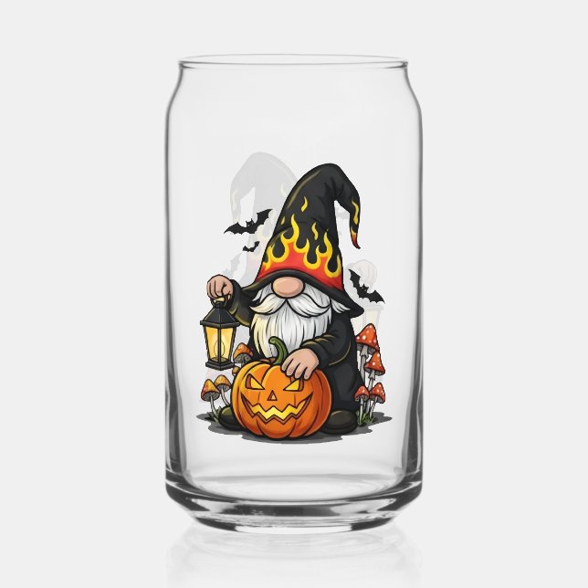 Halloween Gnome Drinkware Set Can Glass (Front)