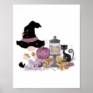 Halloween Gnome Fall Autumn Thanksgiving Halloween Poster