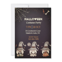 Halloween Gnome Invitation
