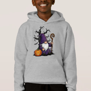 Halloween Gnome Kids Pullover Hoodie