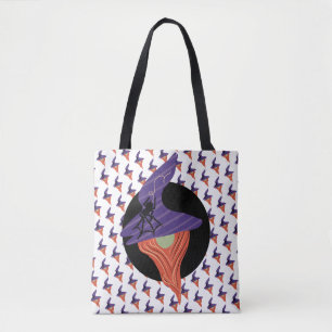 Halloween Gnome Spider Doodle Pattern Illustration Tote Bag