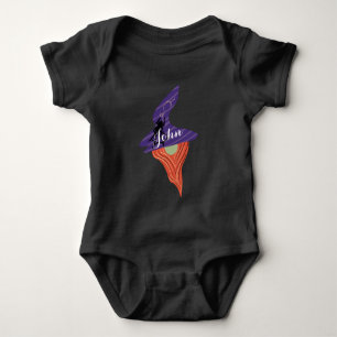 Halloween Gnome Spider Name Baby Bodysuit