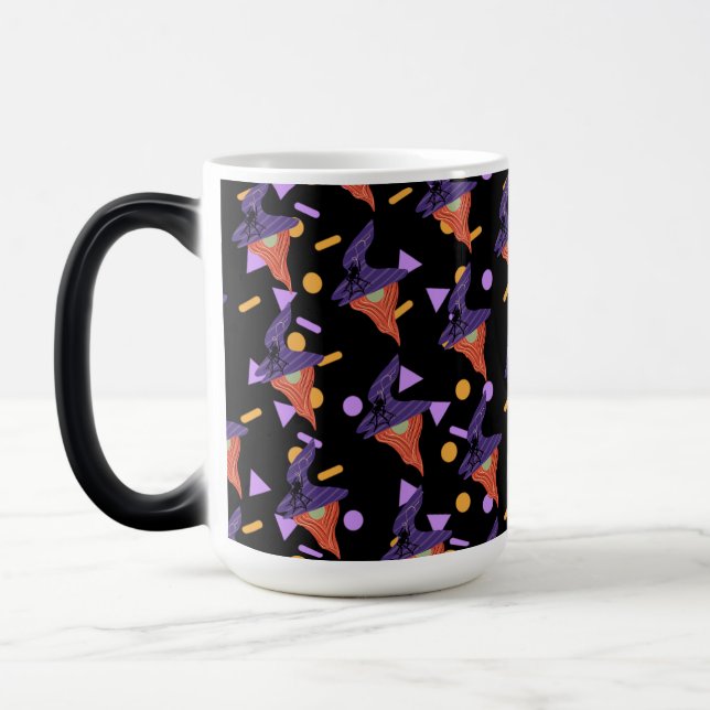 Halloween Gnome Spider Name Doodles Pattern Magic Mug (Left)