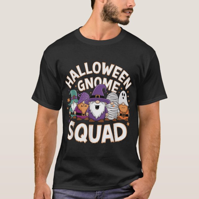 Halloween Gnome Squad Group Family Costume T-Shirt (Front)