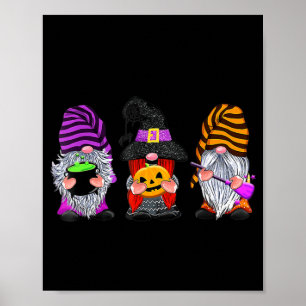 Halloween Gnomes Cute Autumn Pumpkin Fall Fun Holi Poster