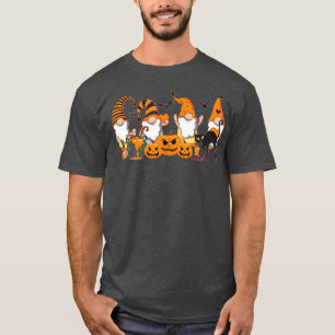 Halloween Gnomes Cute Autumn Pumpkin Fall Funny Ho T-Shirt