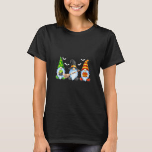 Halloween Gnomes Cute Autumn Pumpkin Fall  Holiday T-Shirt