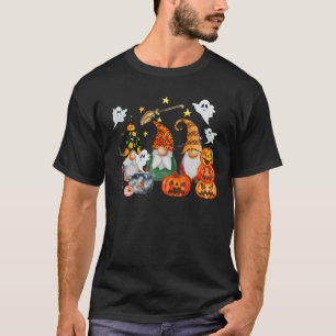 Halloween Gnomes Cute Autumn Pumpkin Fall  Holiday T-Shirt