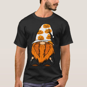 Halloween Gnomes Cute Autumn Pumpkin Fall  Holiday T-Shirt