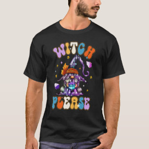 Halloween Gnomes Cute Witch Autumn Pumpkin Fall Fu T-Shirt