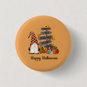 Halloween Gnomes, Fall, Pumpkins, Halloween Party  1 Inch Round Button