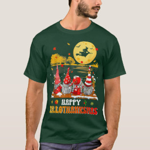 Halloween Gnomes Happy Fall Holiday Thanksgiving C T-Shirt