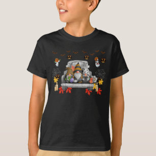 Halloween Gnomes Pumpkin Truck Funny Holiday Punpk T-Shirt