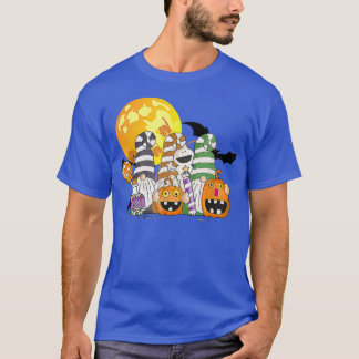 Halloween Gnomies Spooky Ghost Pumpkin Thanksgivin T-Shirt