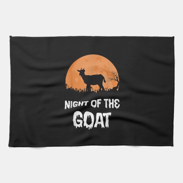 Halloween Goat Costume Gift Kitchen Towel (Horizontal)