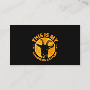 Halloween Goat Costumes Funny Goat Farming Farmer Business Card