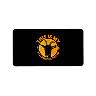 Halloween Goat Costumes Funny Goat Farming Farmer Label