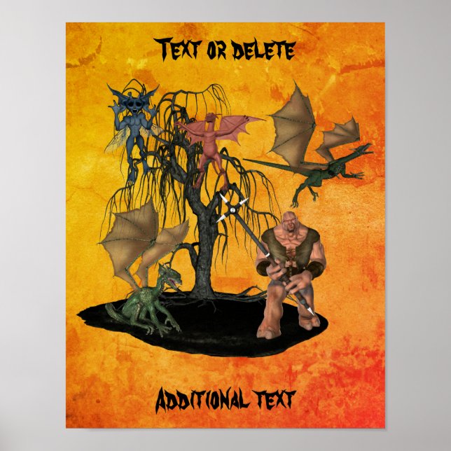 Halloween Goblin Creatures Personalized  Poster (Front)