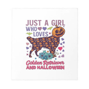 Halloween Golden Retriever_1 Notepad