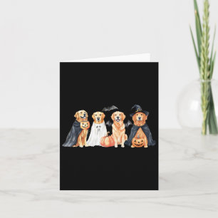Halloween Golden Retriever Dog  Card