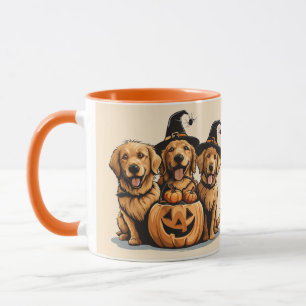 Halloween Golden Retriever Dogs Jack O Lantern Mug