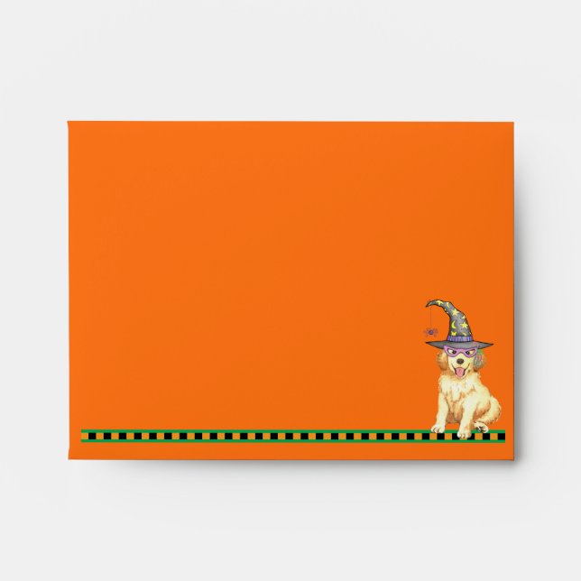 Halloween Golden Retriever Envelope (Front)