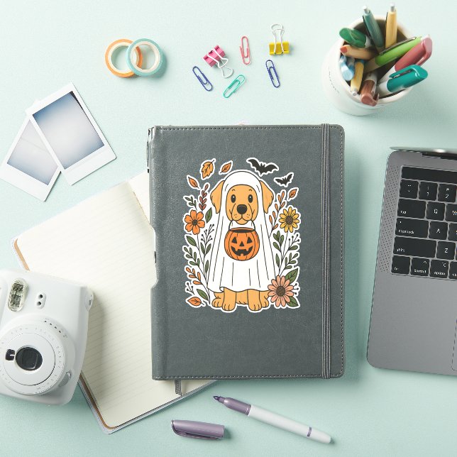 Halloween Golden Retriever Flowers (iPad Cover)