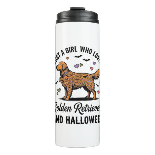 Halloween Golden Retriever Girl Dog Mom Vintage Ar Thermal Tumbler