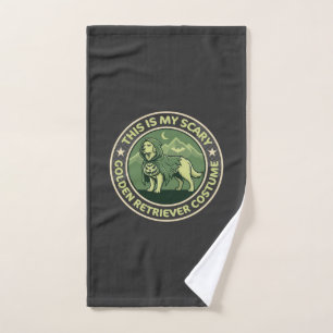 Halloween Golden Retriever This is my Scary_1 Hand Towel