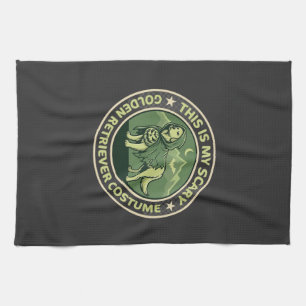 Halloween Golden Retriever This is my Scary_1 Kitchen Towel