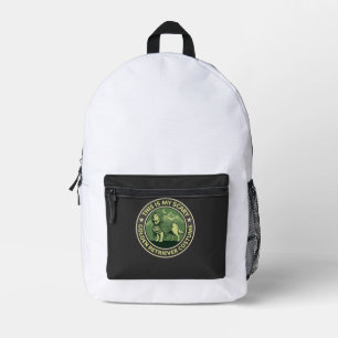 Halloween Golden Retriever This is my Scary_1 Printed Backpack