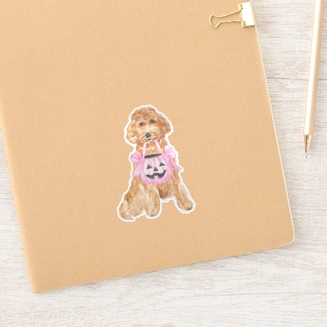 Halloween Goldendoodle Pumpkin Trick or Treating  (Notebook)