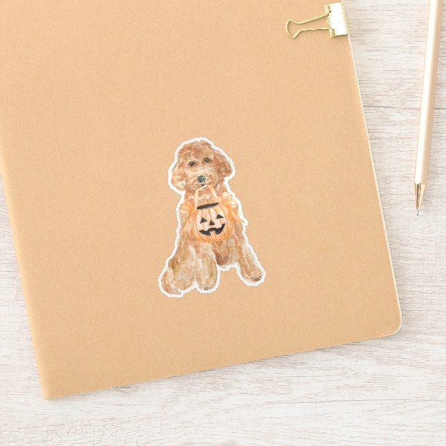 Halloween Goldendoodle Pumpkin Trick or Treating  (Notebook)