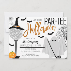 Halloween Golf Party Invitation