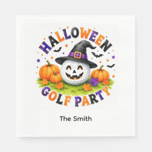 Halloween Golf Party Witch Hat Golf Ball Napkin