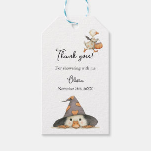 Halloween Goose Baby Shower thank you favour  Gift Tags