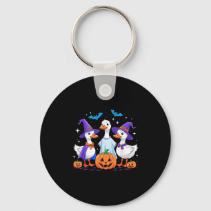 Halloween Goose Ghost Pumpkin Witch Costume Soky F Keychain