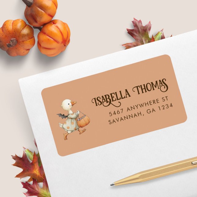 Halloween Goose Kids Birthday Party Return Address Label (Creator Uploaded)