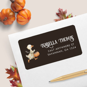 Halloween Goose Kids Birthday Party Return Address Label