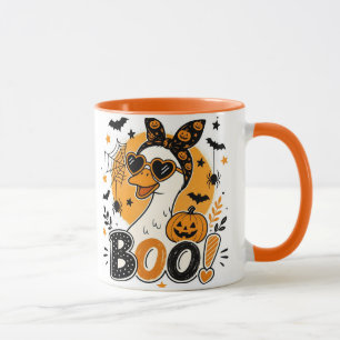 Halloween Goose with Heart Sunglasses Mug - Funny 