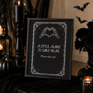 Halloween Goth Bridal Shower Favour Poster