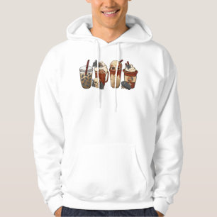 Halloween Goth girl coffee pumpkin spice latte ice Hoodie