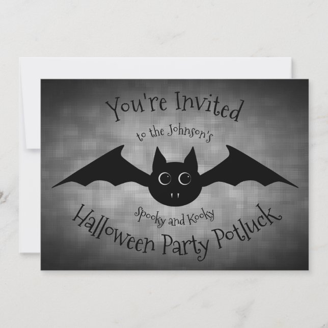 Halloween Gothic funny potluck party family Invitation (Front)