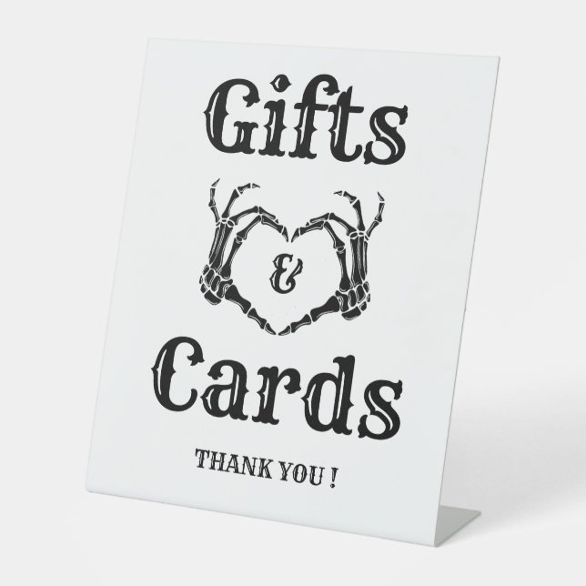 Halloween Gothic Gift and cards Skull hands Sign (Front)