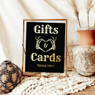 Halloween Gothic Gift and cards Skull hands Sign