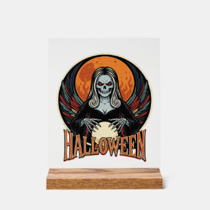 Halloween Gothic Skeleton Fortune Teller Vector Ar Acrylic Sign