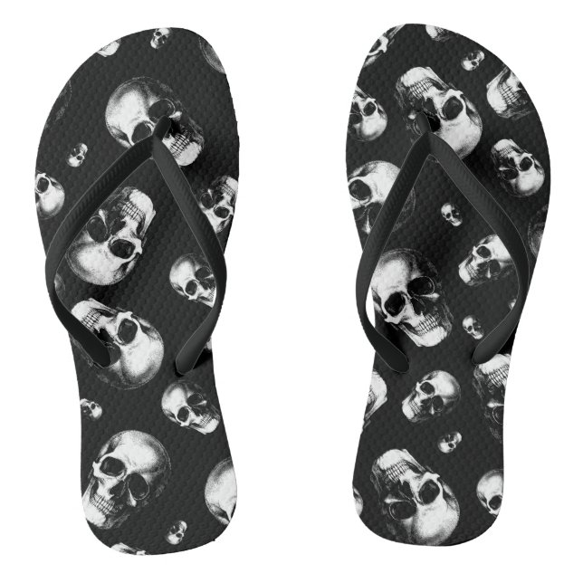 Halloween gothique du crâne Mariage tongs (Semelle)