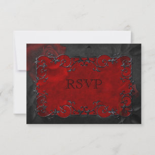 Halloween gothique élégant Mariage Carte RSVP