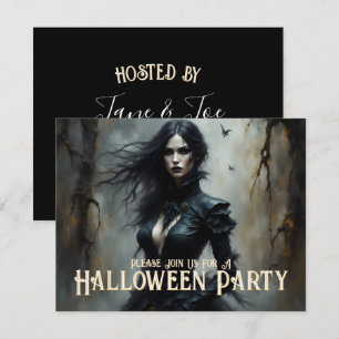 Halloween gothique Nuit de Mystère Invitation